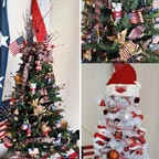 FlagandBanner Patriotic and Razorback Trees from KATV Good Morning Arkansas segment