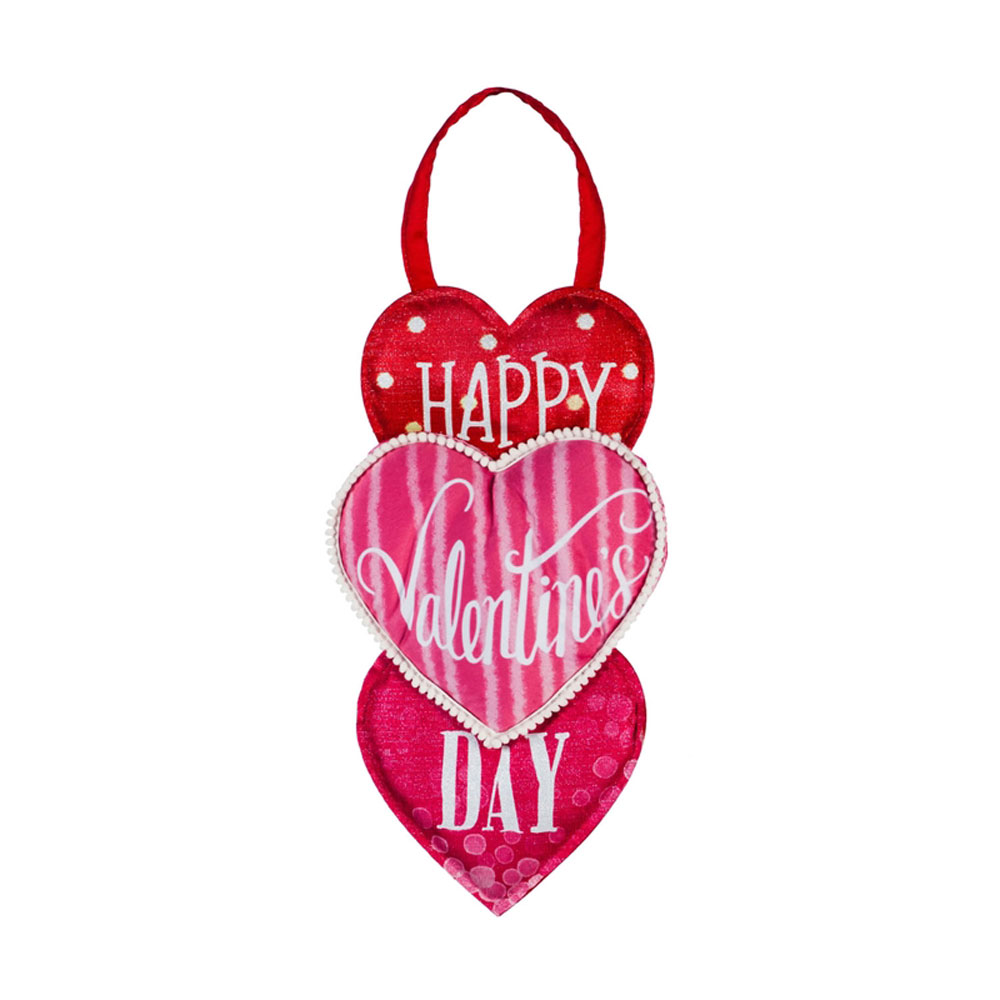 Download Valentine's Day Heart Trio Door Hanger | FlagandBanner