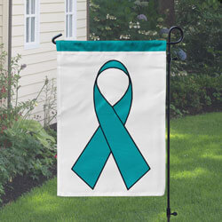 Teal Ribbon Banner | FlagandBanner.com