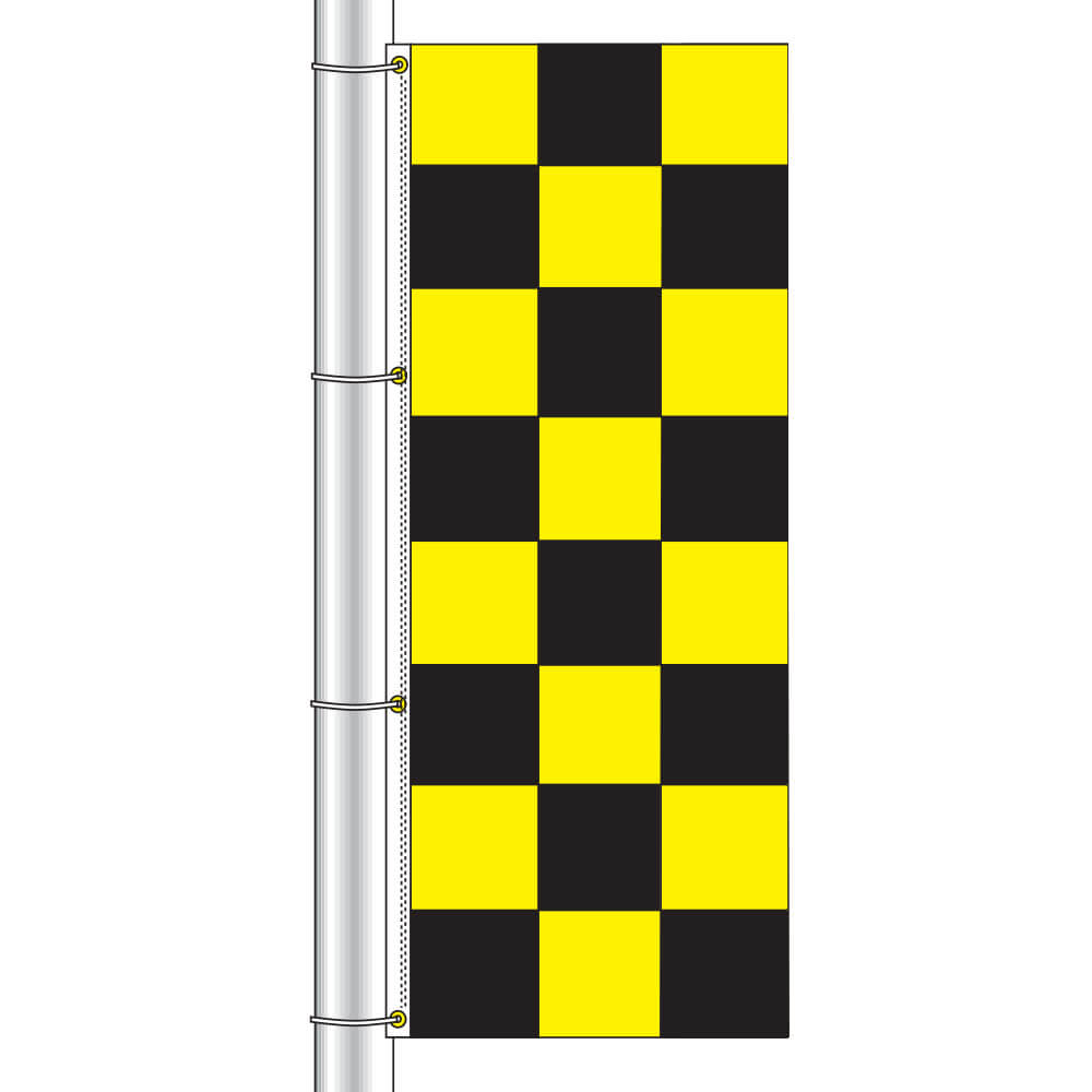 Checkered Race Track Drape Flag Yellow and Black (3 ft. x 5 ft ...