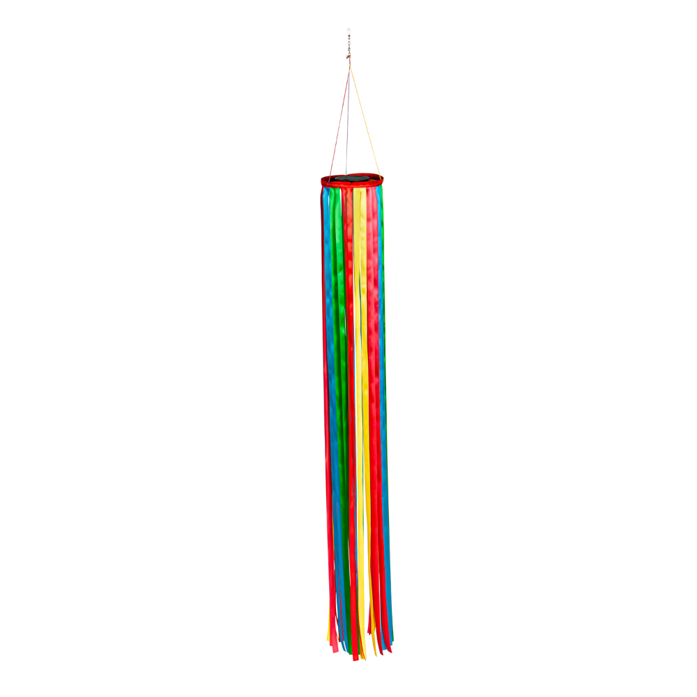 Rainbow Ribbon Solar Powered Windsock (6 in. x 47 in.) | FlagandBanner.com