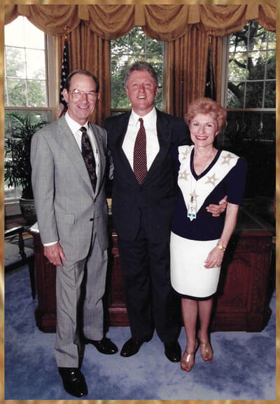 Grady and Ann McCoy with President Bill Clinton