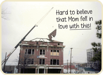 Removing the dilapidated roof 