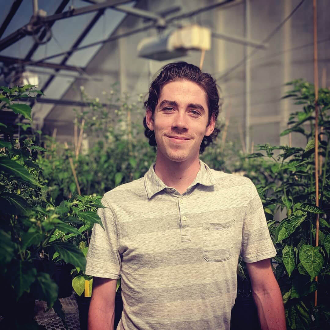 Jack McCoy with his peppers