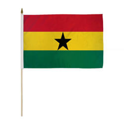 Republic Of Ghana Miniature Economy Polyester Flag (12 In. X 18 In 