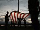 Soldiers Folding Flag