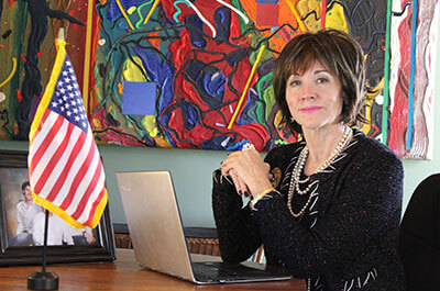 Kerry McCoy at her desk