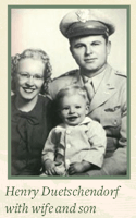 Henry Duetschendorf with wife and son