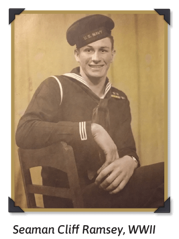 Seaman Cliff Ramsey during WWII