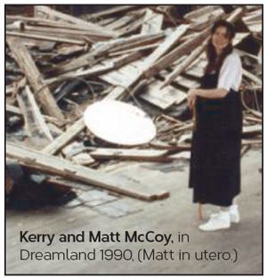 Kerry McCoy pregnant with Matthew in the ballroom 1990