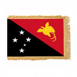 Independent State of Papua New Guinea Fringed Flag with Pole Hem ...