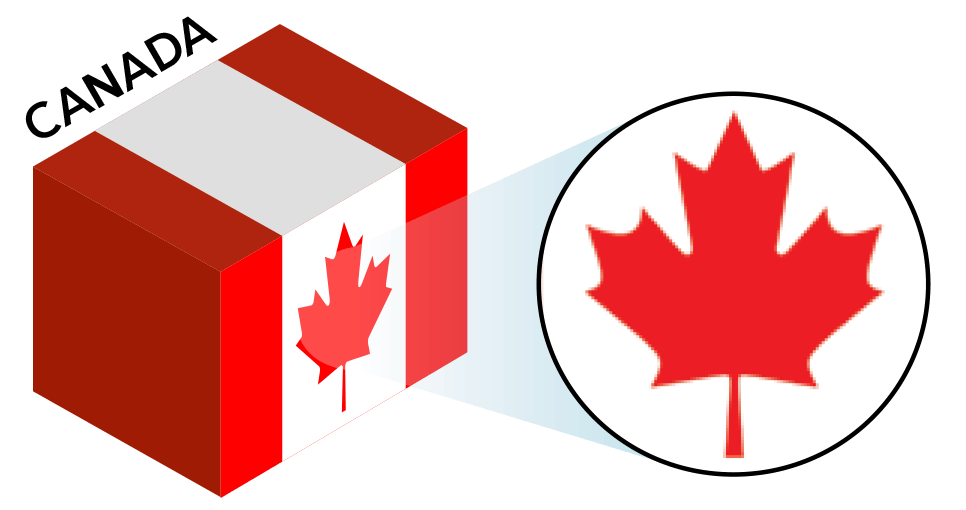 Canada Flag colors and symbol