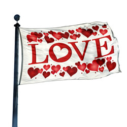 Happy Valentine's Day Flag