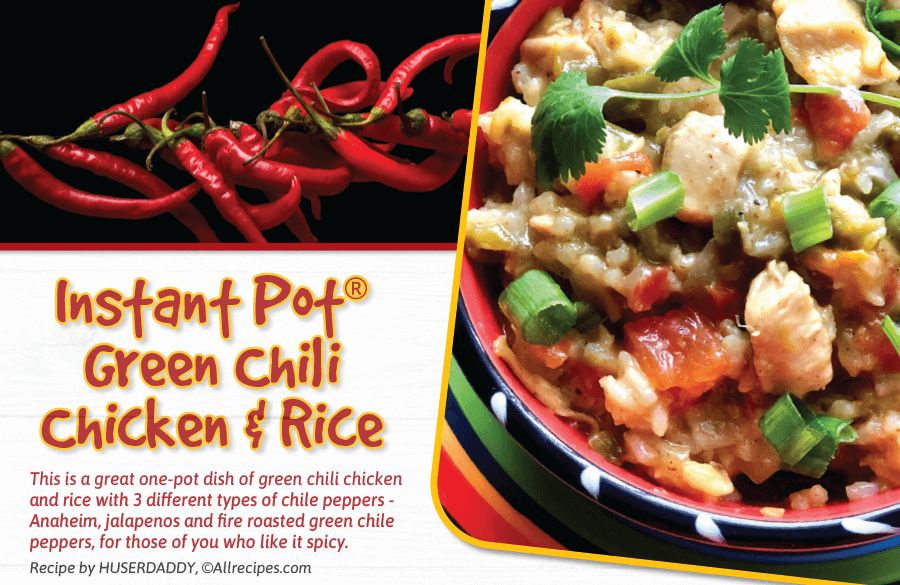 Instant Pot Green Chili Chicken and Rice Recipe