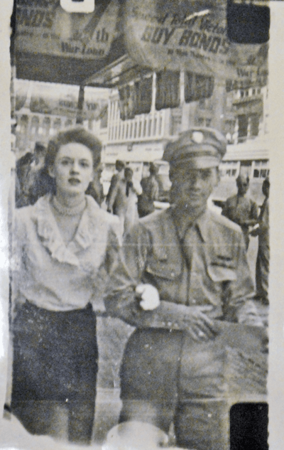 Sally and Eddie Krouse in 1942 prior to Eddie's deployment.