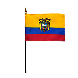 Ecuador National Miniature Flag | FlagandBanner.com