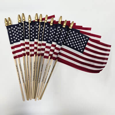 Free Dozen US Stick Flags