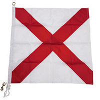 Nylon Rope Metal V International Code Signal Flag