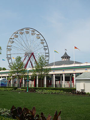 Playland Amusement Park, NY bi-color flags