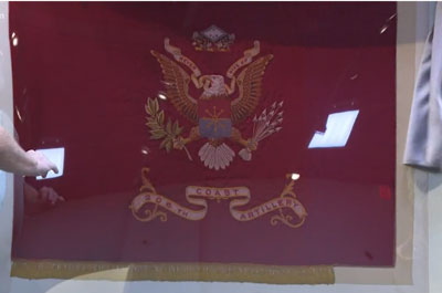 The National Guard museum unveils the '206th Coast Artillery's' colors. The 206th was an Arkansas National Guard Unit that was attacked by the Japanese in WWII. (THV11)