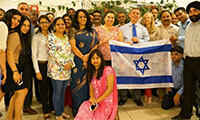 An Israeli flag signed by people in New Delhi. Photo courtesy of Ammunition Hill