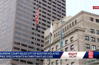 Flags flying in Boston. (WCVB 5)