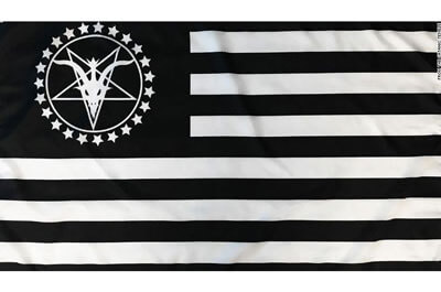 Pictured is one of a number of flags The Satanic Temple sells on its website. The Satanic Temple is requesting that Boston fly one of its flags following a Supreme Court ruling this week. Its request did not specify which it would use. (CNN)