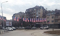 American Flag flying in Mitrovica © Marko Jaksic