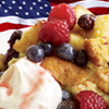 Red, White and Blue Bread Pudding