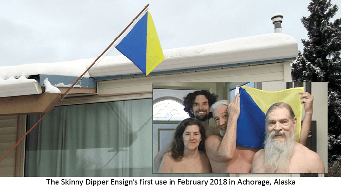 The skinny dipper flag first use in Anchorage, Alaska