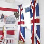 Flags as curtains