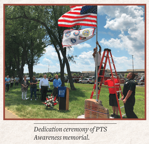 Dedication ceremony of PTS Awareness memorial